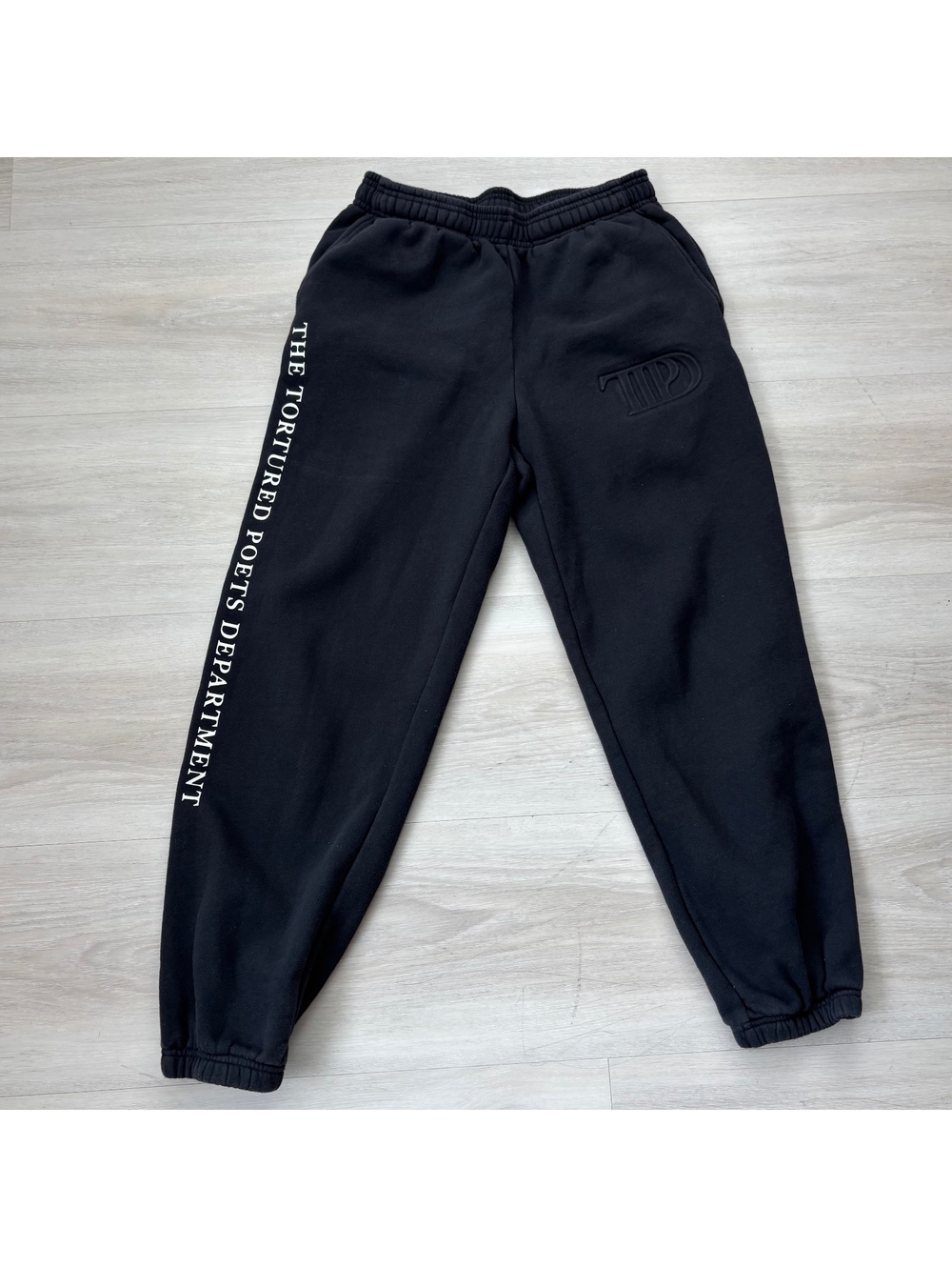 Taylor Swift TTPD The Tortured Poets Department Black Sweatpants Joggers M